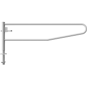 Swiveling gates | for casting in concrete, hot-dip galvanized | total width: 3000 mm | with Euro profile cylinder lock